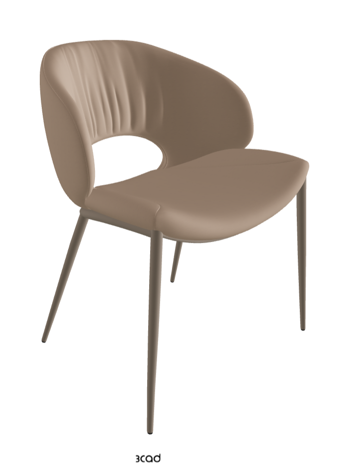 Miranda ML Dining Chair_Titanium Embossed_Glove Soft Leather_Taupe