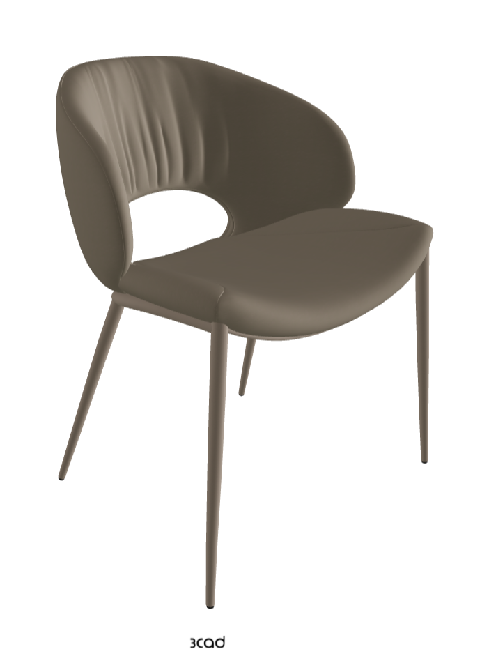 Miranda ML Dining Chair_Titanium Embossed_Glove Soft Leather_Platoon