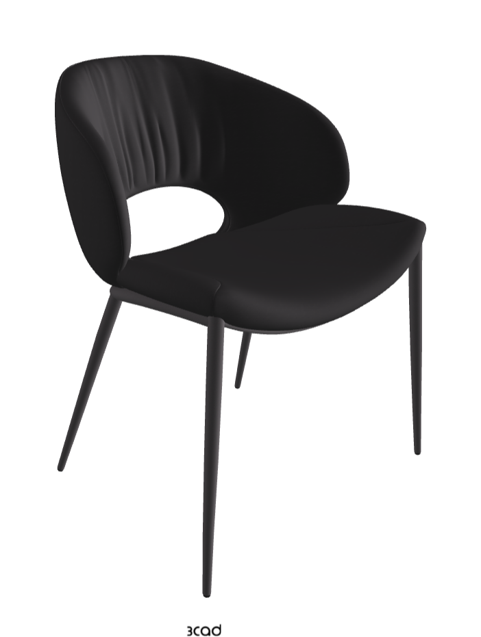 Miranda ML Dining Chair_Graphite Embossed_Glove Soft Leather_Hornet