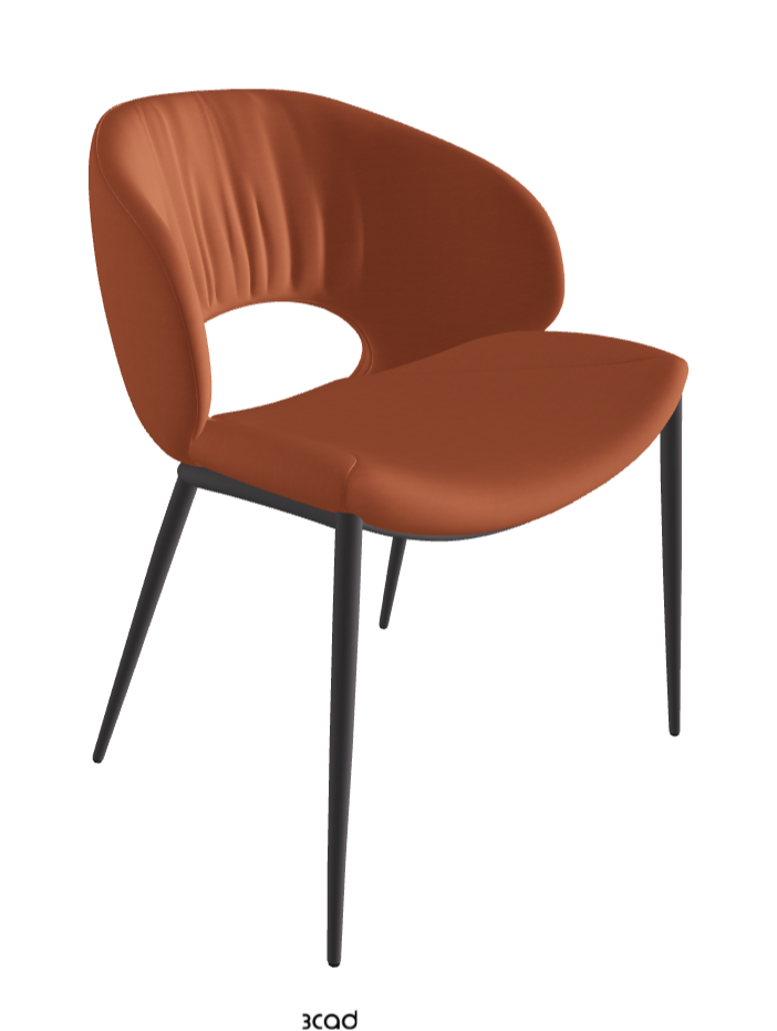 Miranda ML Dining Chair_Graphite Embossed_Glove Soft Leather_Barrique