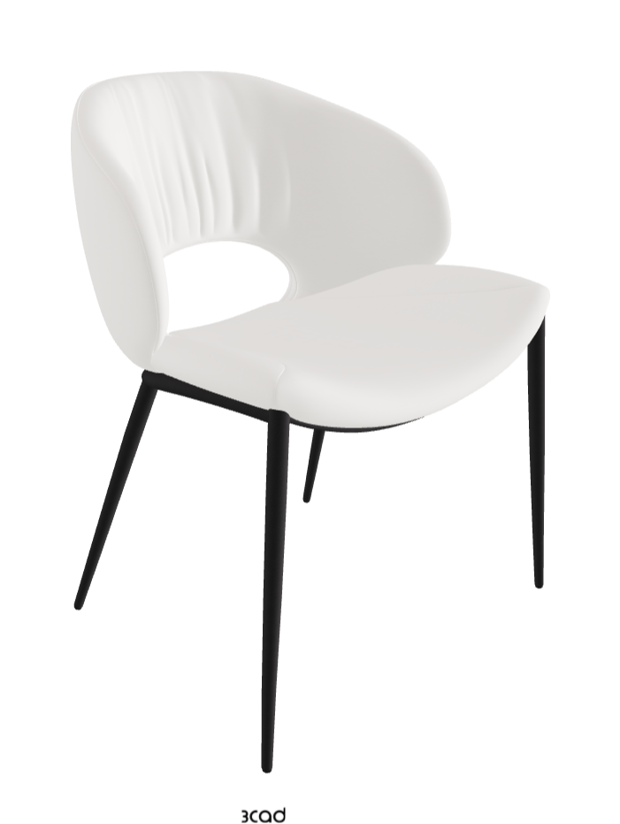 Miranda ML Dining Chair_Black Embossed_Soft Leather_Palladio