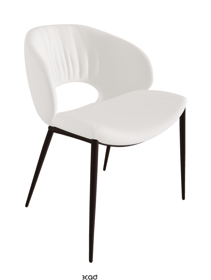 Miranda ML Dining Chair_Bronze Embossed_Soft Leather_Oyster