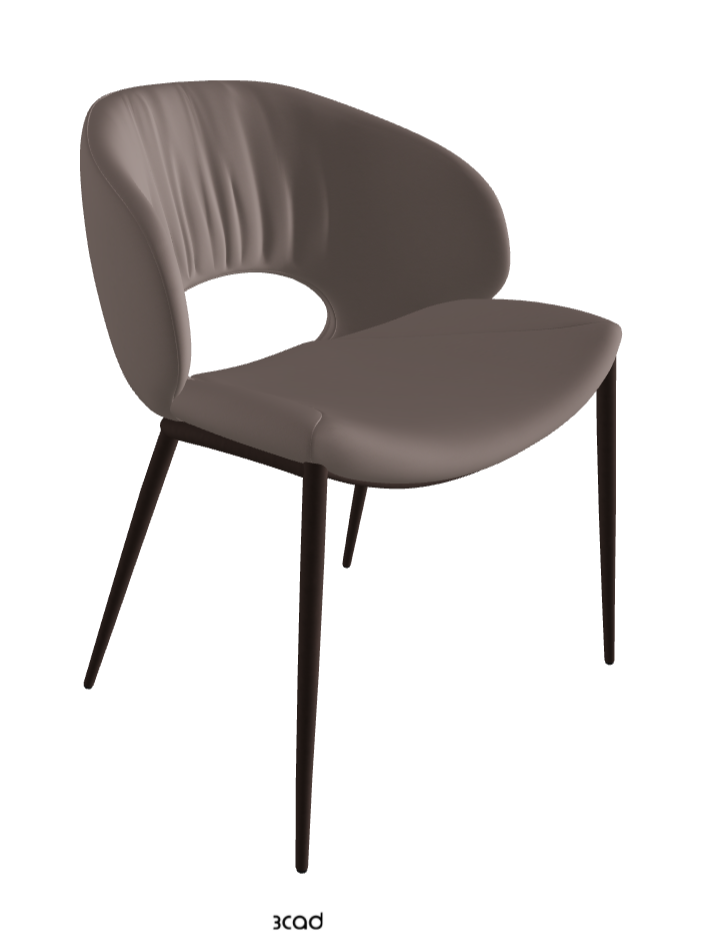 Miranda ML Dining Chair_Bronze Embossed_Soft Leather_Castoro