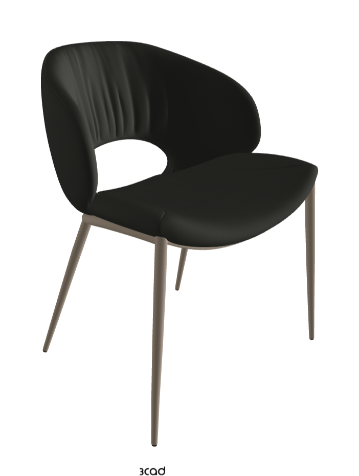Miranda ML Dining Chair_Titanium Embossed_Soft Leather_Smoke