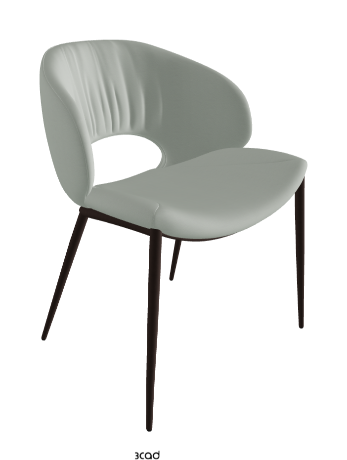 Miranda ML Dining Chair_Bronze Embossed_Soft Leather_Ice