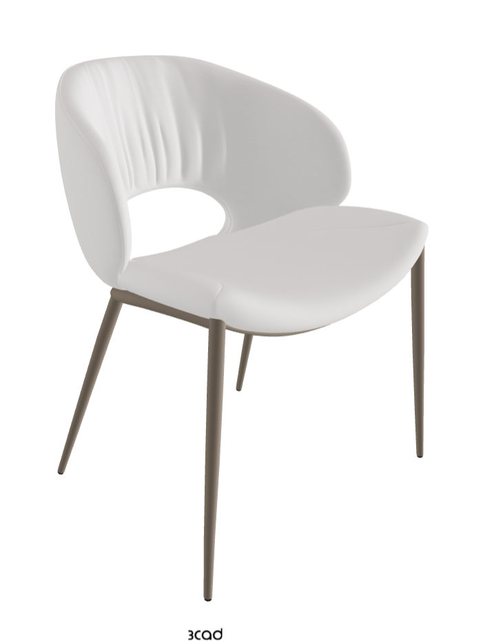 Miranda ML Dining Chair_Titanium Embossed_Soft Leather_Canova