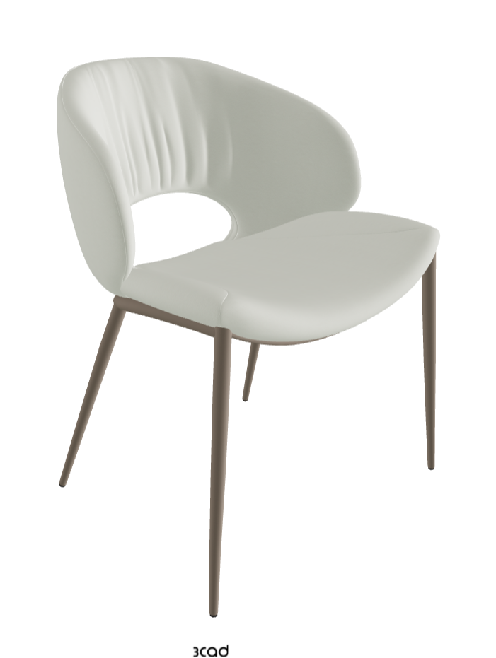 Miranda ML Dining Chair_Titanium Embossed_Soft Leather_Artico