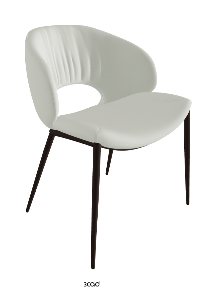 Miranda ML Dining Chair_Bronze Embossed_Soft Leather_Artico