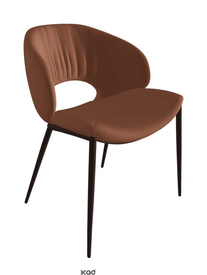 Miranda ML Dining Chair_Bronze Embossed_Soft Leather_Siena
