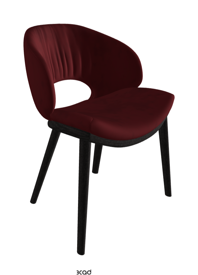 Miranda Wood Dining Chair_Open Pore Matt Black Ashwood_Micro Nubuk_Cardinal