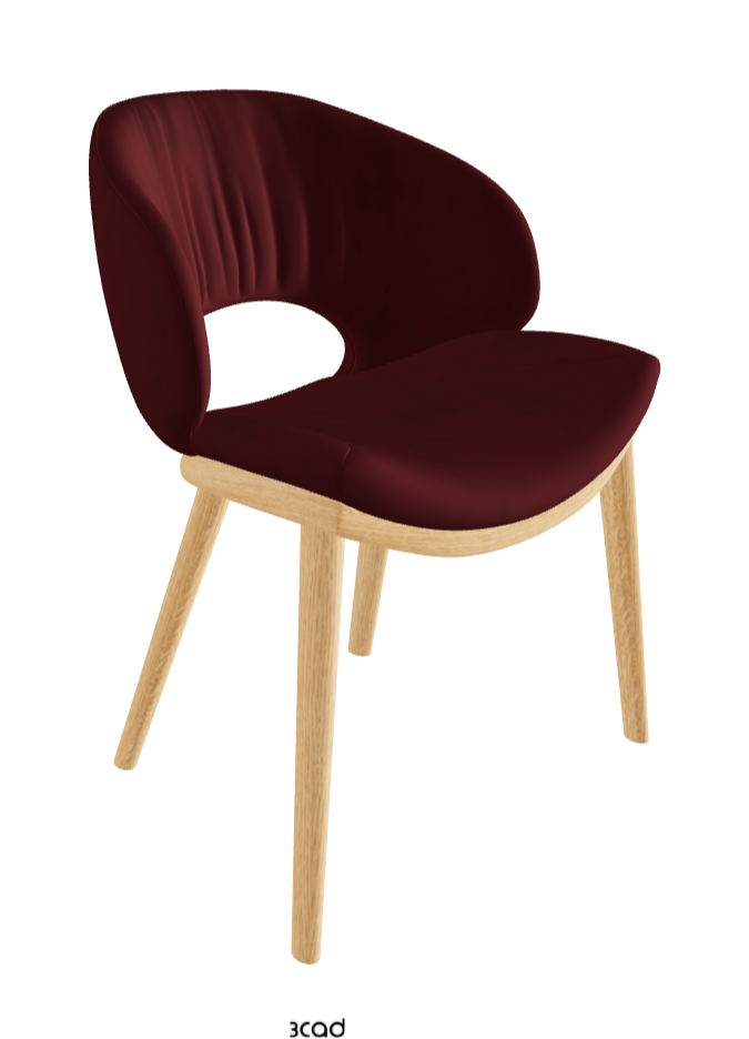 Miranda Wood Dining Chair_Natural Ashwood_Micro Nubuk_Cardinal