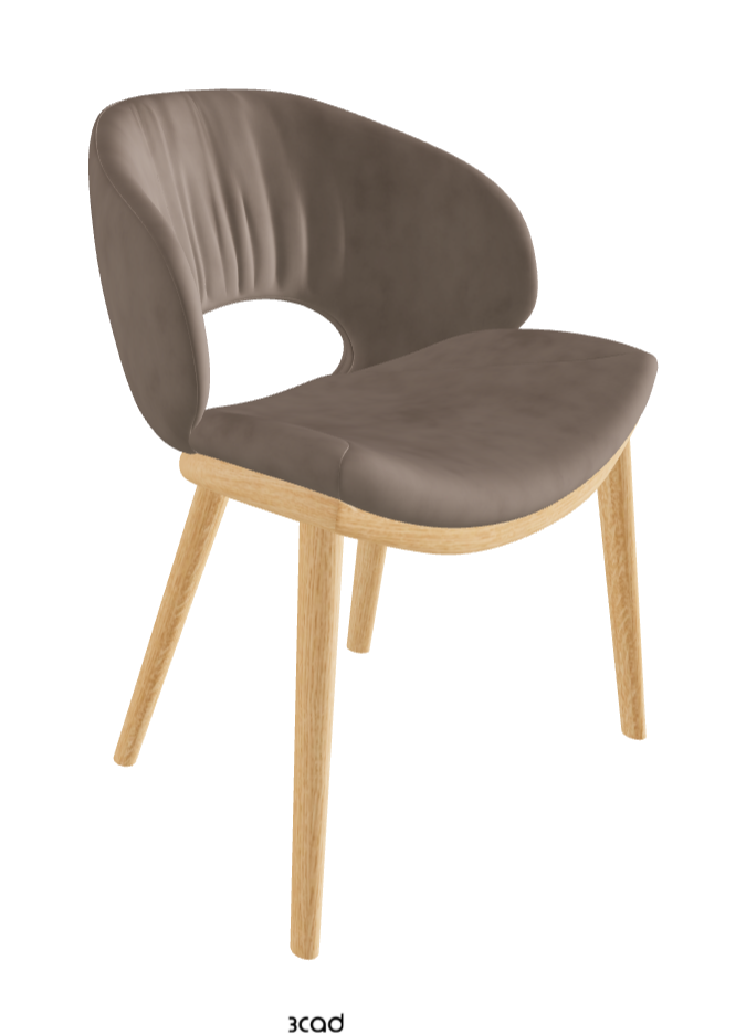 Miranda Wood Dining Chair_Natural Ashwood_Micro Nubuk_Cognac