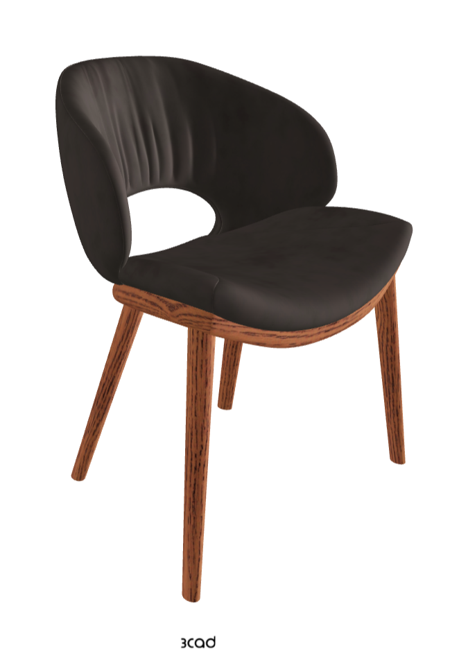 Miranda Wood Dining Chair_Canaletto Walnut Stained Ashwood_Micro Nubuk_Lead