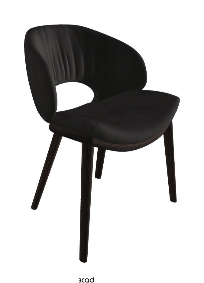 Miranda Wood Dining Chair_Burned Oak Stained Ashwood_Micro Nubuk_Charcoal