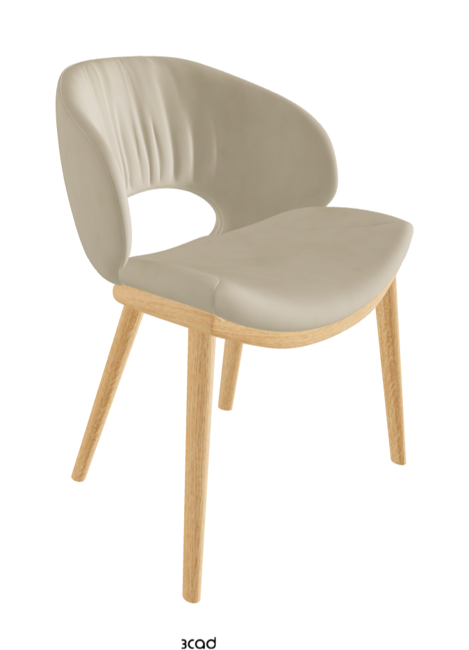 Miranda Wood Dining Chair_Natural Ashwood_Micro Nubuk_Sand