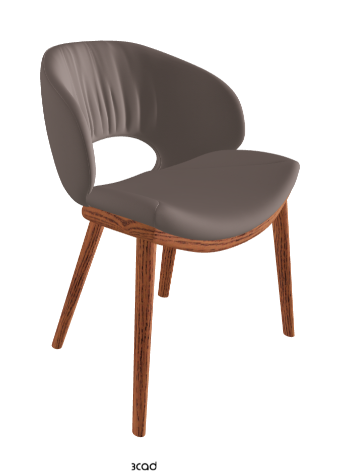 Miranda Wood Dining Chair_Canaletto Walnut Stained Ashwood_Soft Leather_Castoro