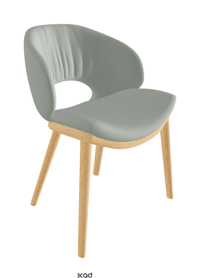 Miranda Wood Dining Chair_Natural Ashwood_Soft Leather_Ice