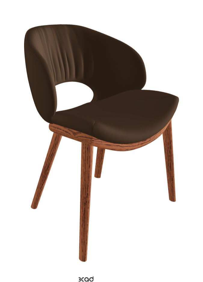 Miranda Wood Dining Chair_Canaletto Walnut Stained Ashwood_Soft Leather_Biscotto