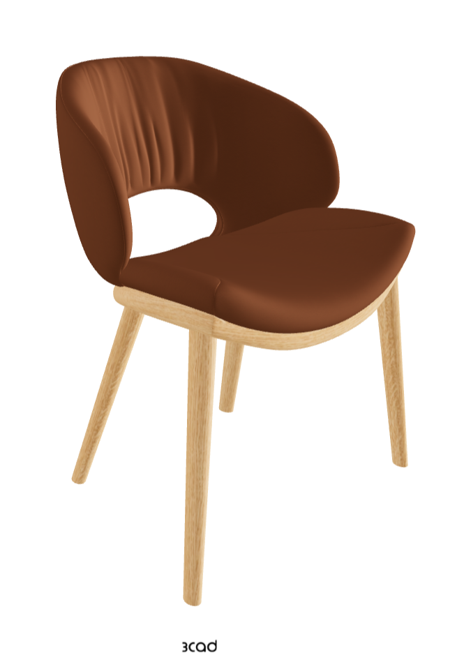 Miranda Wood Dining Chair_Natural Ashwood_Soft Leather_Cognac