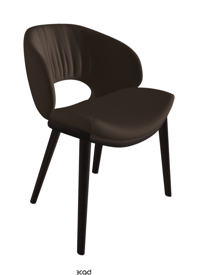 Miranda Wood Dining Chair_Burned Oak Stained Ashwood_Synthetic Leather_Marrone
