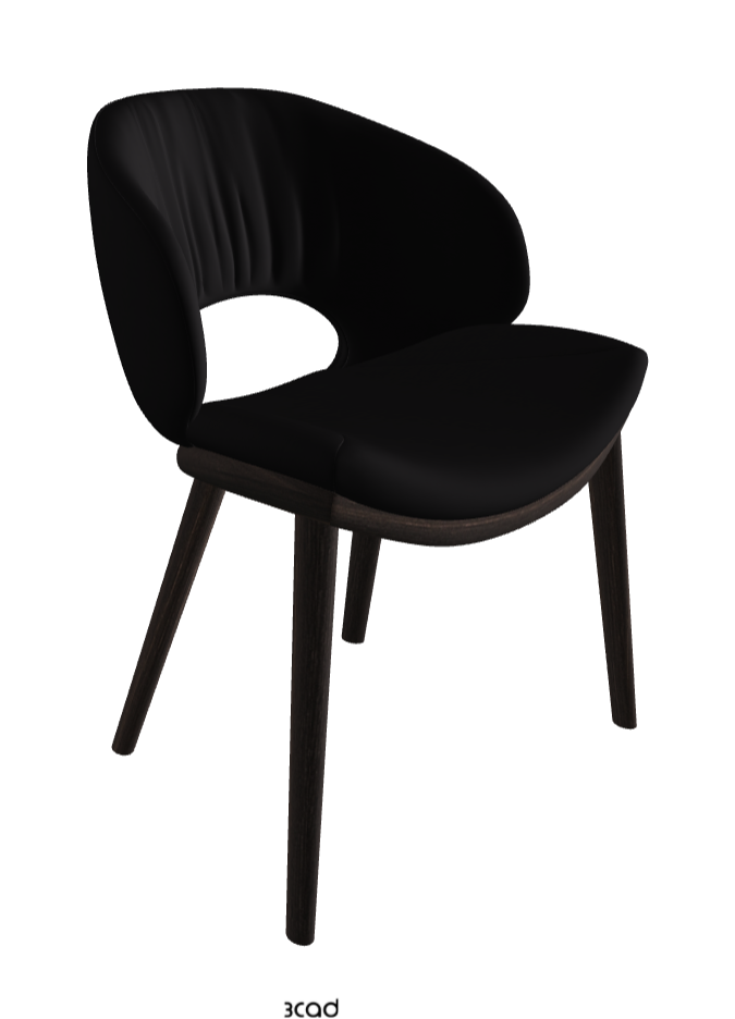 Miranda Wood Dining Chair_Burned Oak Stained Ashwood_Synthetic Leather_Nero