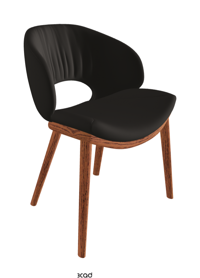 Miranda Wood Dining Chair_Canaletto Walnut Stained Ashwood_Synthetic Leather_Ardesia