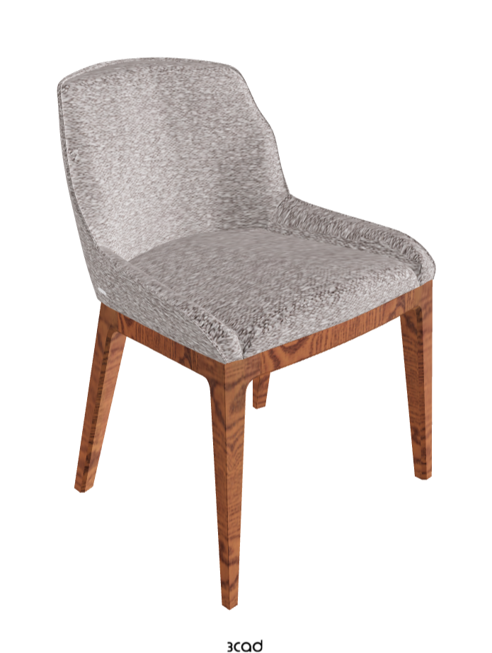 Musa Dining Chair_Canaletto Walnut Stained Ashwood_Fabric_B243