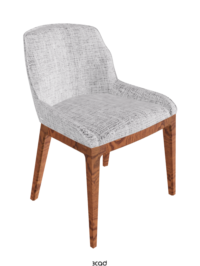 Musa Dining Chair_Canaletto Walnut Stained Ashwood_Fabric_B811