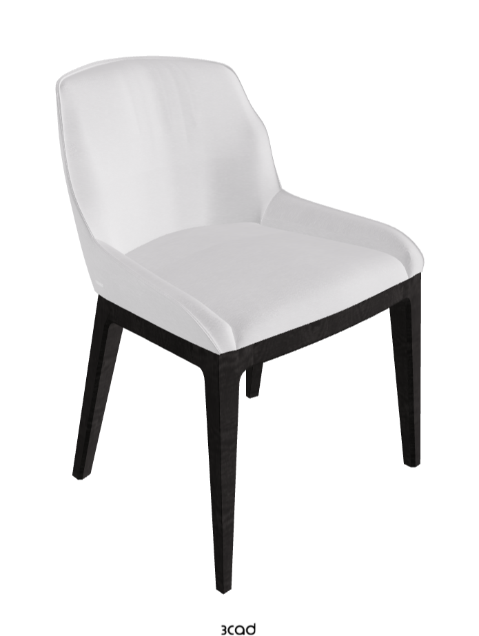 Musa Dining Chair_Open Pore Matt Black Ashwood_Fabric_B921