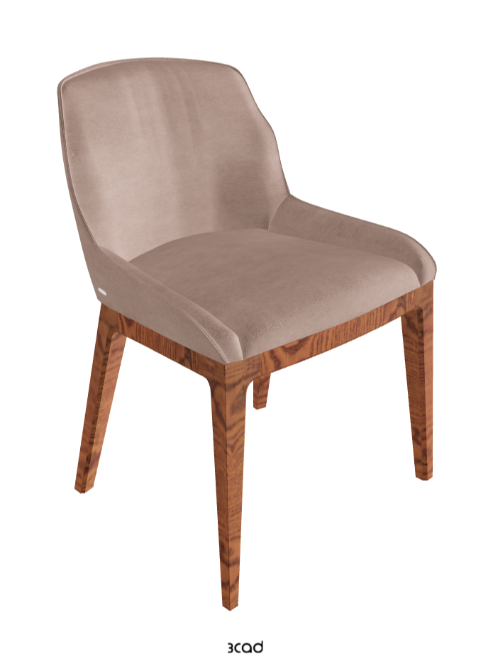 Musa Dining Chair_Canaletto Walnut Stained Ashwood_Fabric_B925