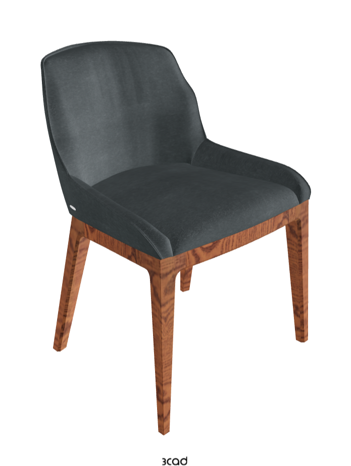 Musa Dining Chair_Canaletto Walnut Stained Ashwood_Fabric_B927