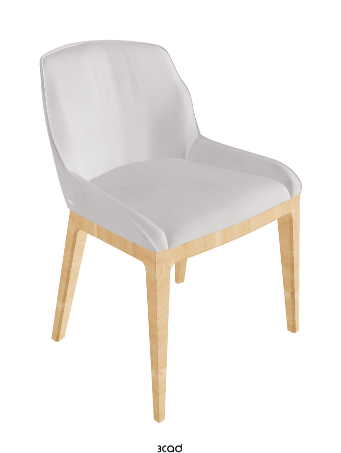 Musa Dining Chair_Natural Ashwood_Micro Nubuk_White