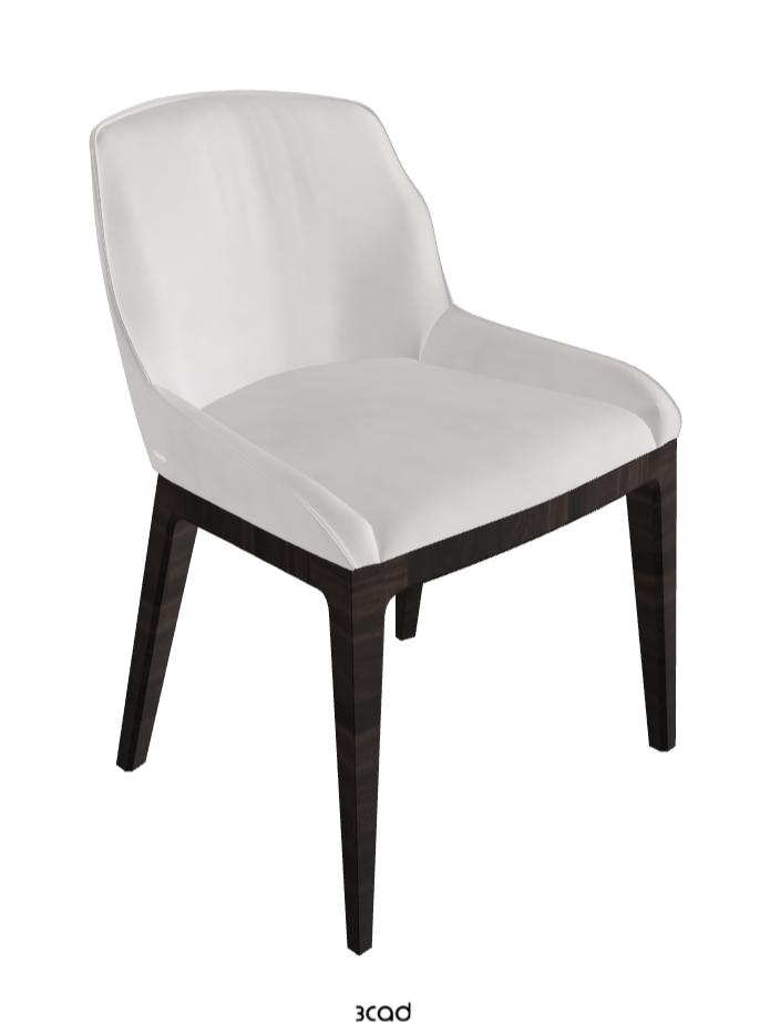 Musa Dining Chair_Burned Oak Stained Ashwood_Micro Nubuk_White