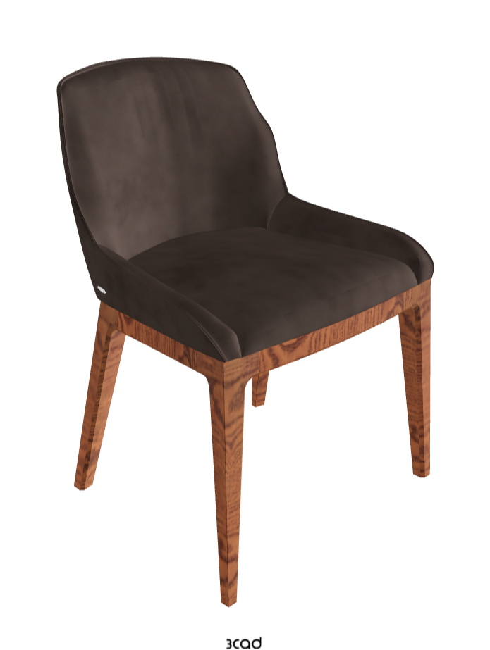 Musa Dining Chair_Canaletto Walnut Stained Ashwood_Micro Nubuk_Marron