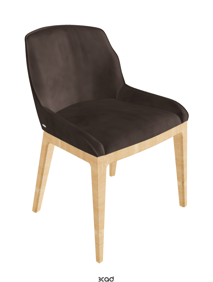 Musa Dining Chair_Natural Ashwood_Micro Nubuk_Marron