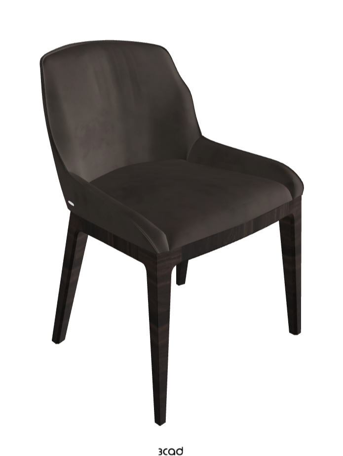 Musa Dining Chair_Burned Oak Stained Ashwood_Micro Nubuk_Lead