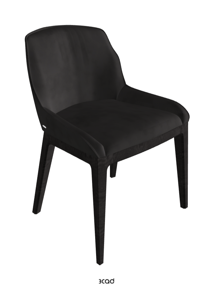 Musa Dining Chair_Open Pore Matt Black Ashwood_Micro Nubuk_Charcoal