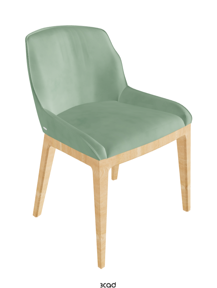 Musa Dining Chair_Natural Ashwood_Micro Nubuk_Mint