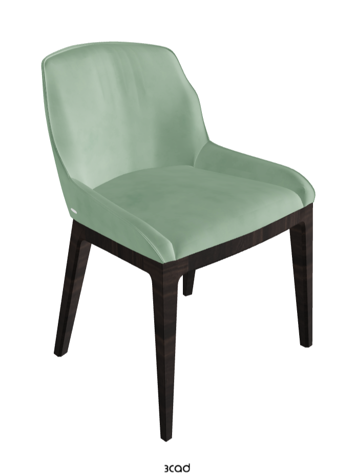 Musa Dining Chair_Burned Oak Stained Ashwood_Micro Nubuk_Mint
