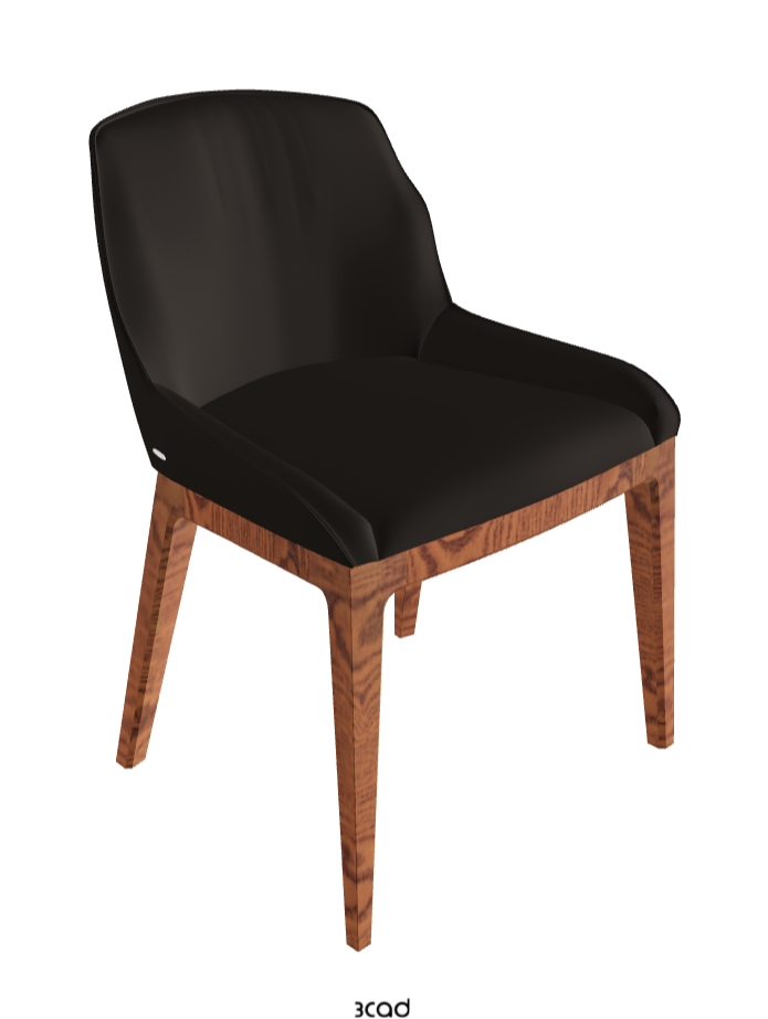 Musa Dining Chair_Canaletto Walnut Stained Ashwood_Soft Leather_Testa Di Moro