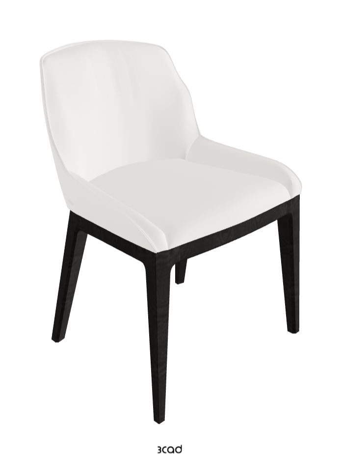 Musa Dining Chair_Open Pore Matt Black Ashwood_Soft Leather_Palladio