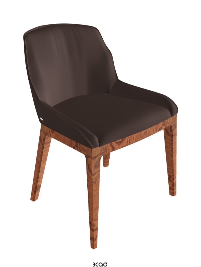 Musa Dining Chair_Canaletto Walnut Stained Ashwood_Soft Leather_Marrone