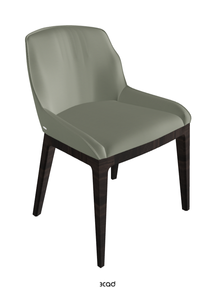 Musa Dining Chair_Burned Oak Stained Ashwood_Soft Leather_Cenere