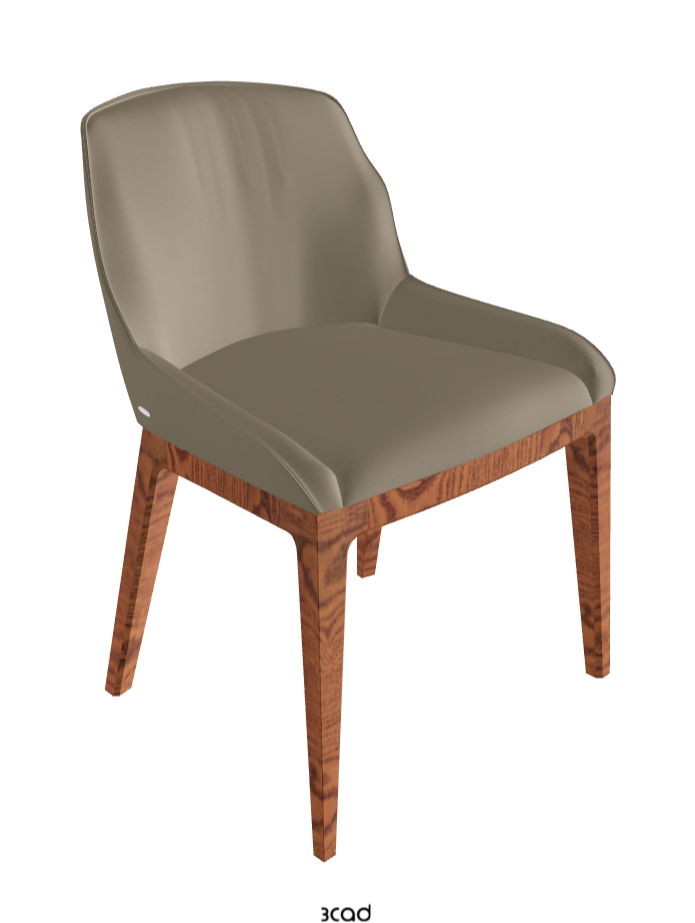 Musa Dining Chair_Canaletto Walnut Stained Ashwood_Soft Leather_Tortora