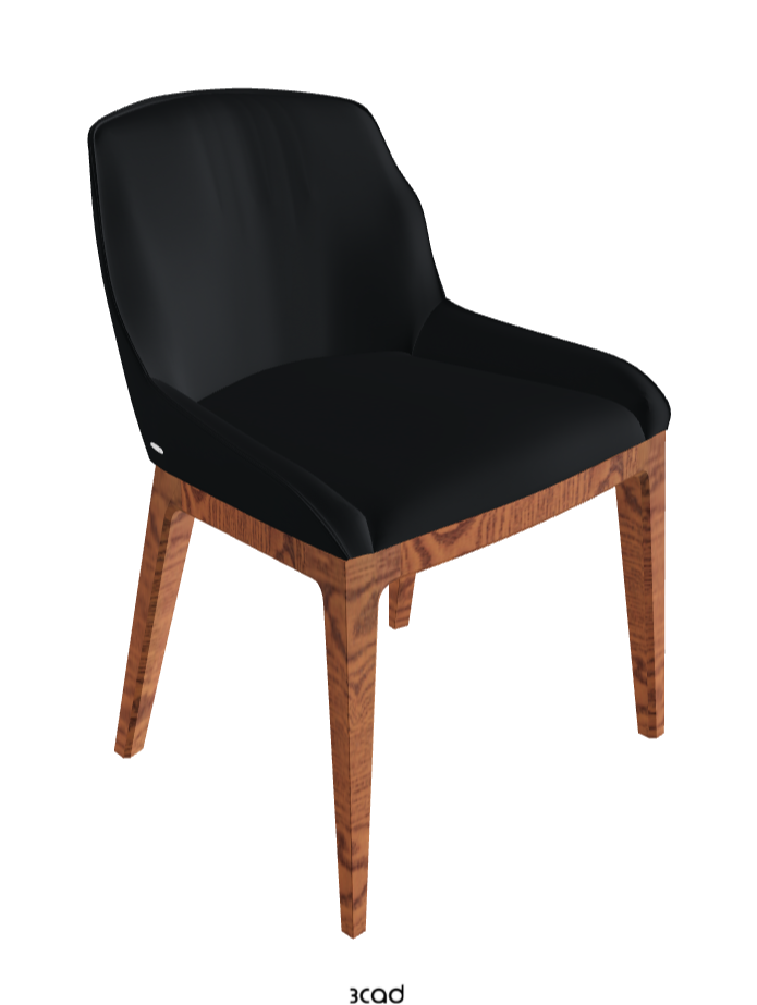 Musa Dining Chair_Canaletto Walnut Stained Ashwood_Soft Leather_Atlantico