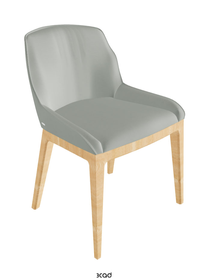 Musa Dining Chair_Natural Ashwood_Soft Leather_Ice