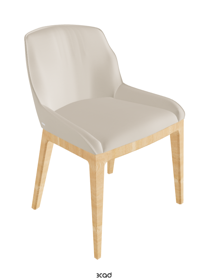 Musa Dining Chair_Natural Ashwood_Soft Leather_Cashmere