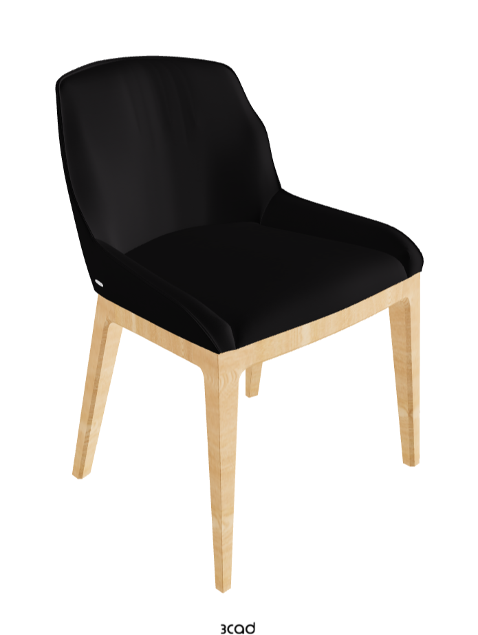 Musa Dining Chair_Natural Ashwood_Soft Leather_Nero