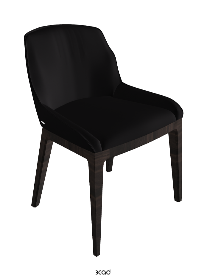 Musa Dining Chair_Burned Oak Stained Ashwood_Soft Leather_Nero