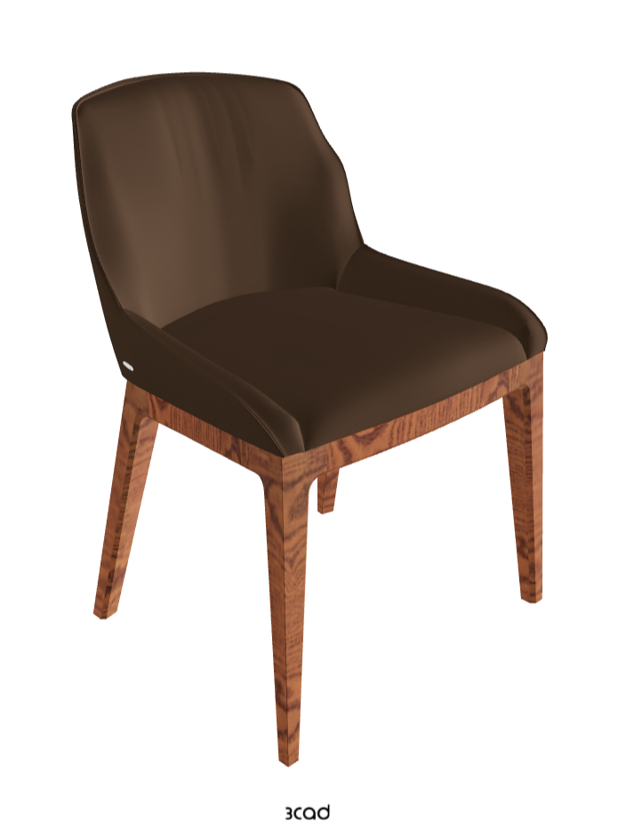 Musa Dining Chair_Canaletto Walnut Stained Ashwood_Soft Leather_Biscotto